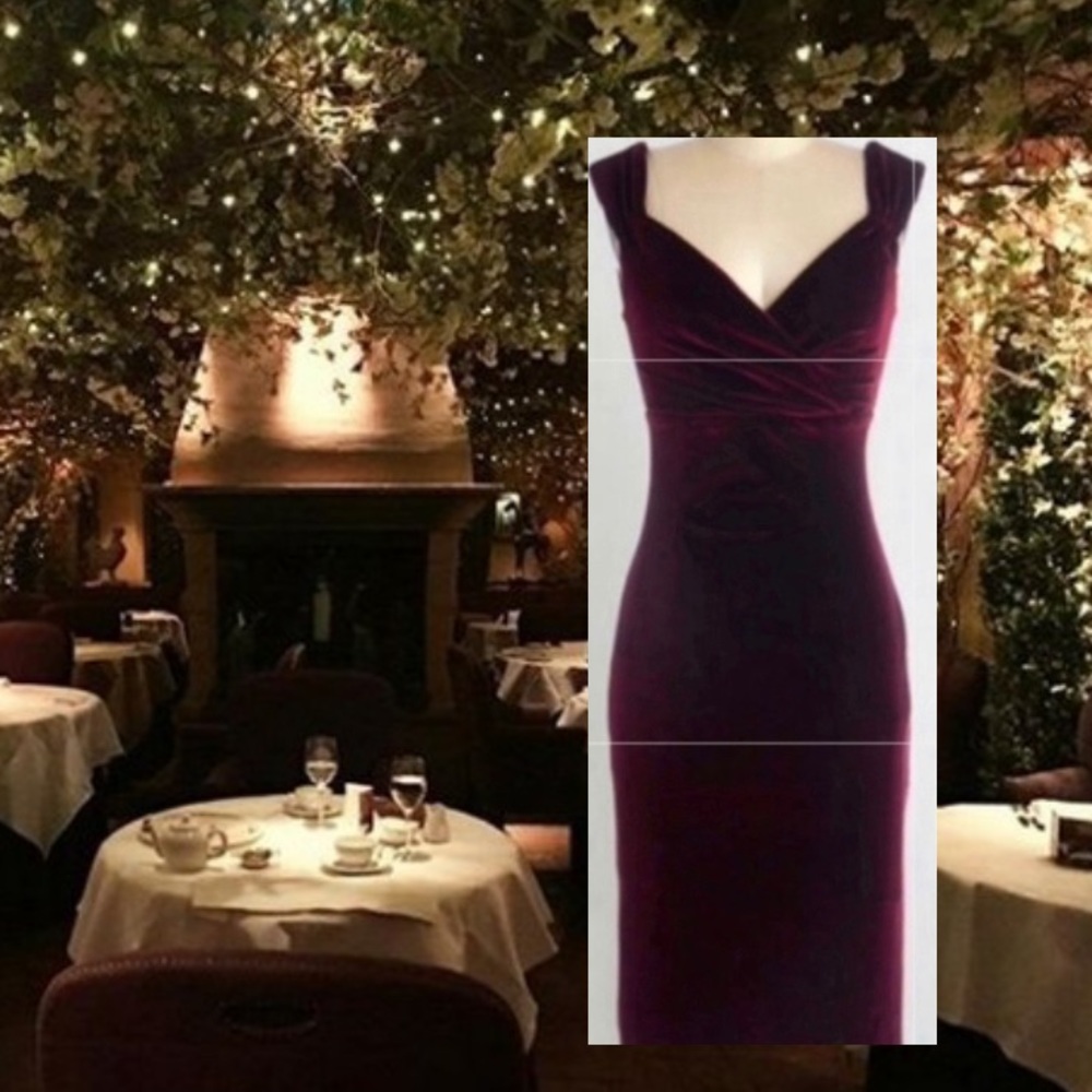 ModCloth Lady Love Song Velvet Dress in Merlot